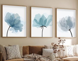 Wallity Cuadro Decorativo enmarcado en MDF Multicolor (3 Piezas) 50 x 70 cm